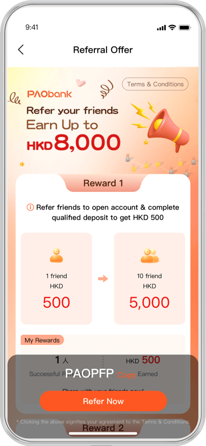 New Account Welcome Bonus Referral Programme