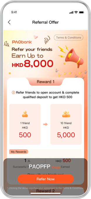 New Account Welcome Bonus Referral Programme