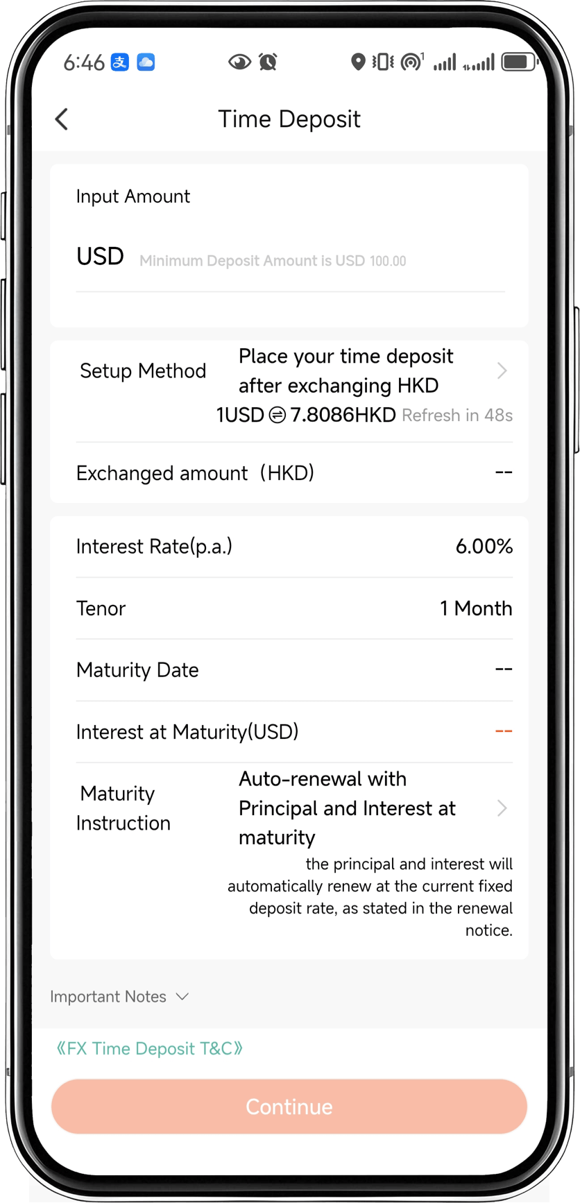 FX Time Deposit Limited Time Offer